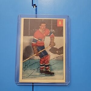 1954-55 Parkhurst hockey card #8 Bernie Geoffrion